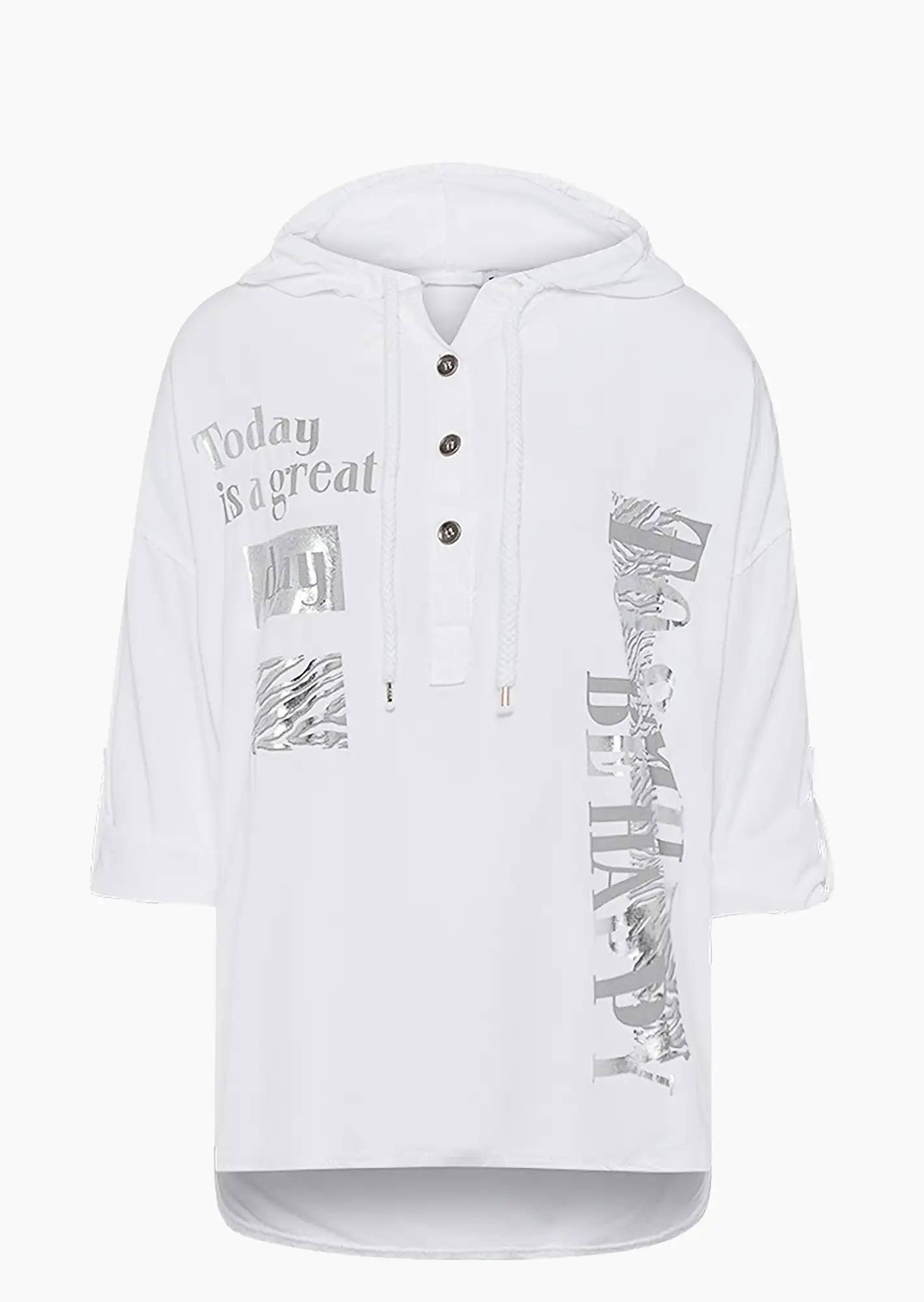 Bluse 'Great day', weiß