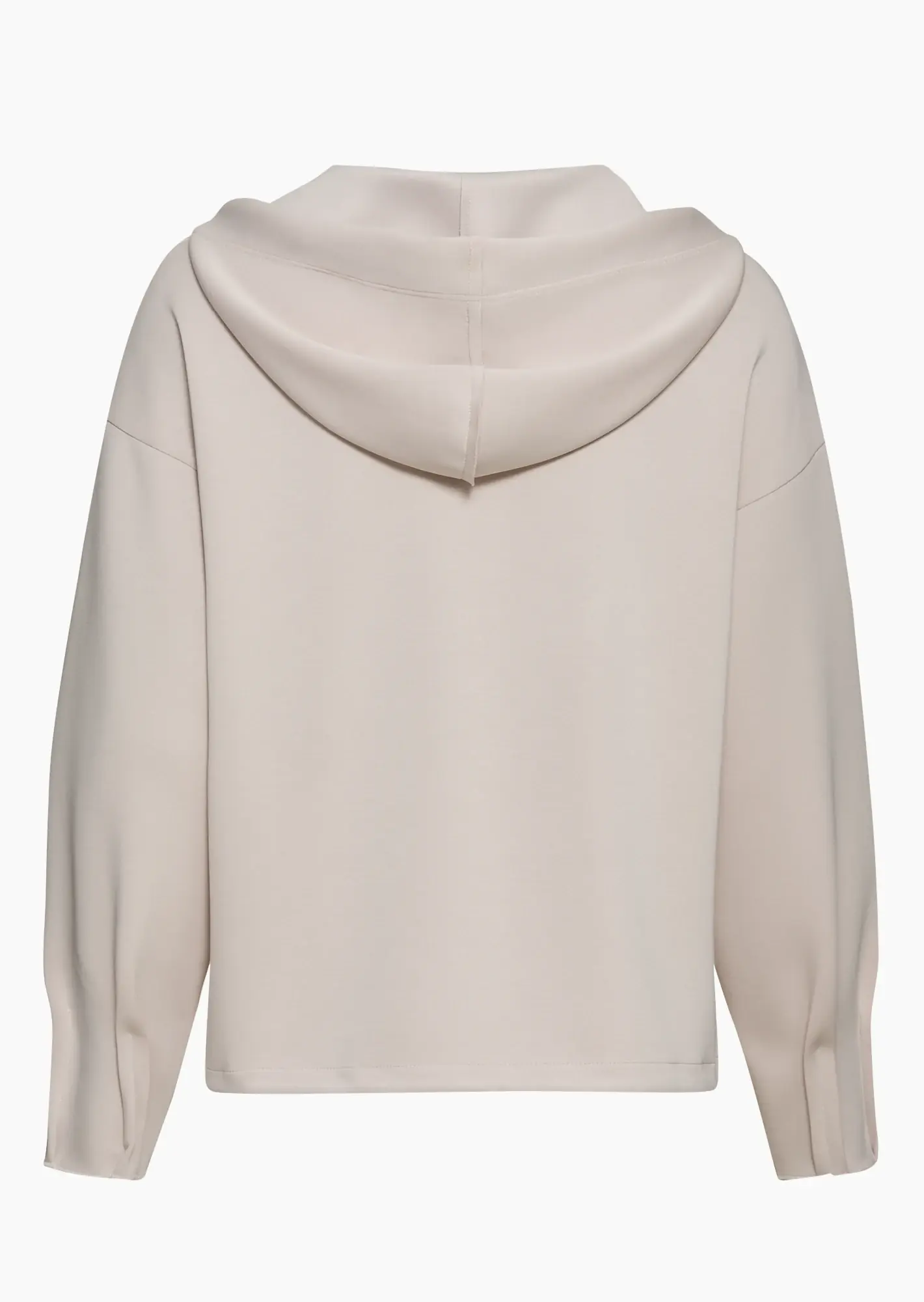 Sweatjacke mit Ziernähten, crema