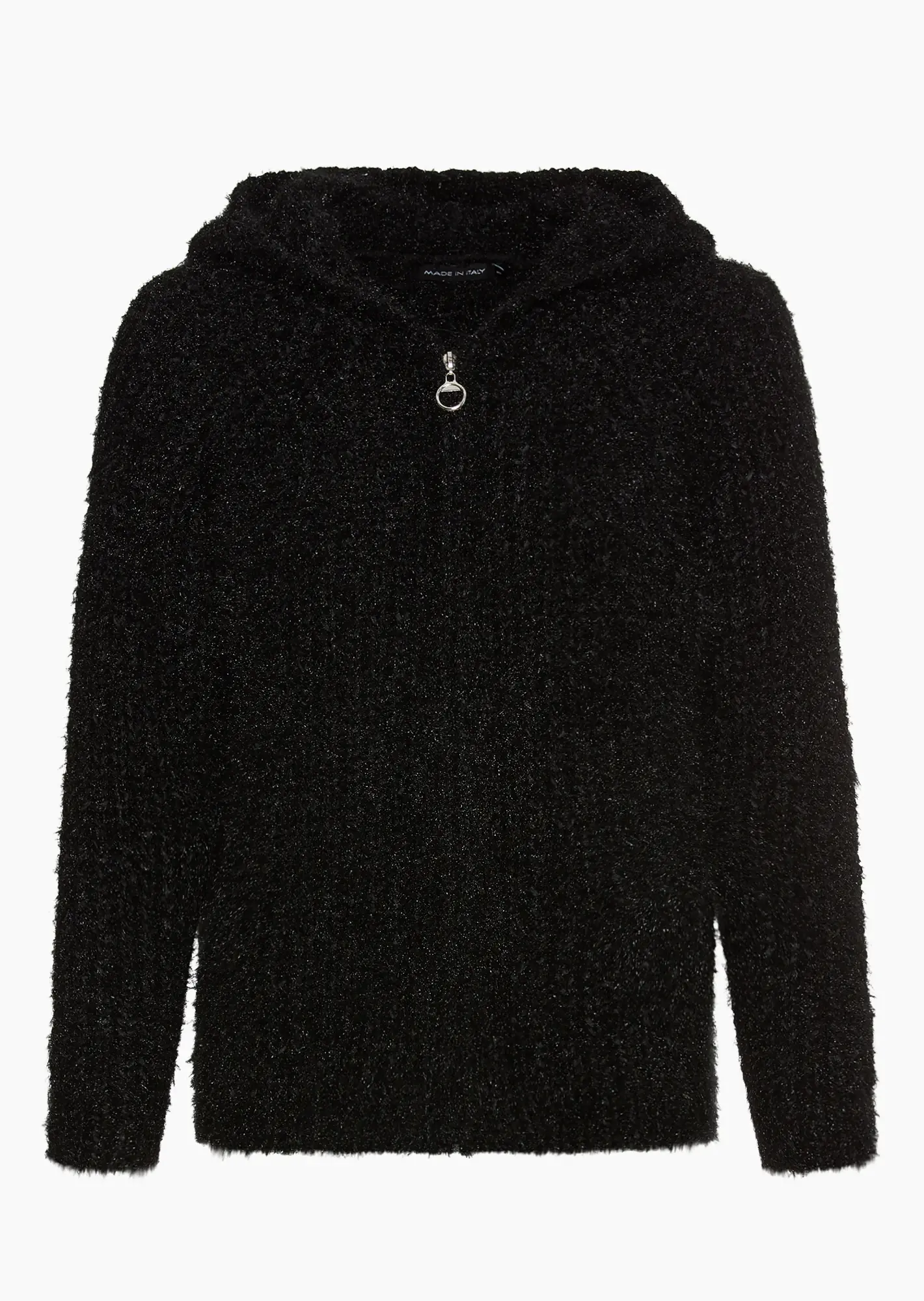 kuschelige Strickjacke, schwarz