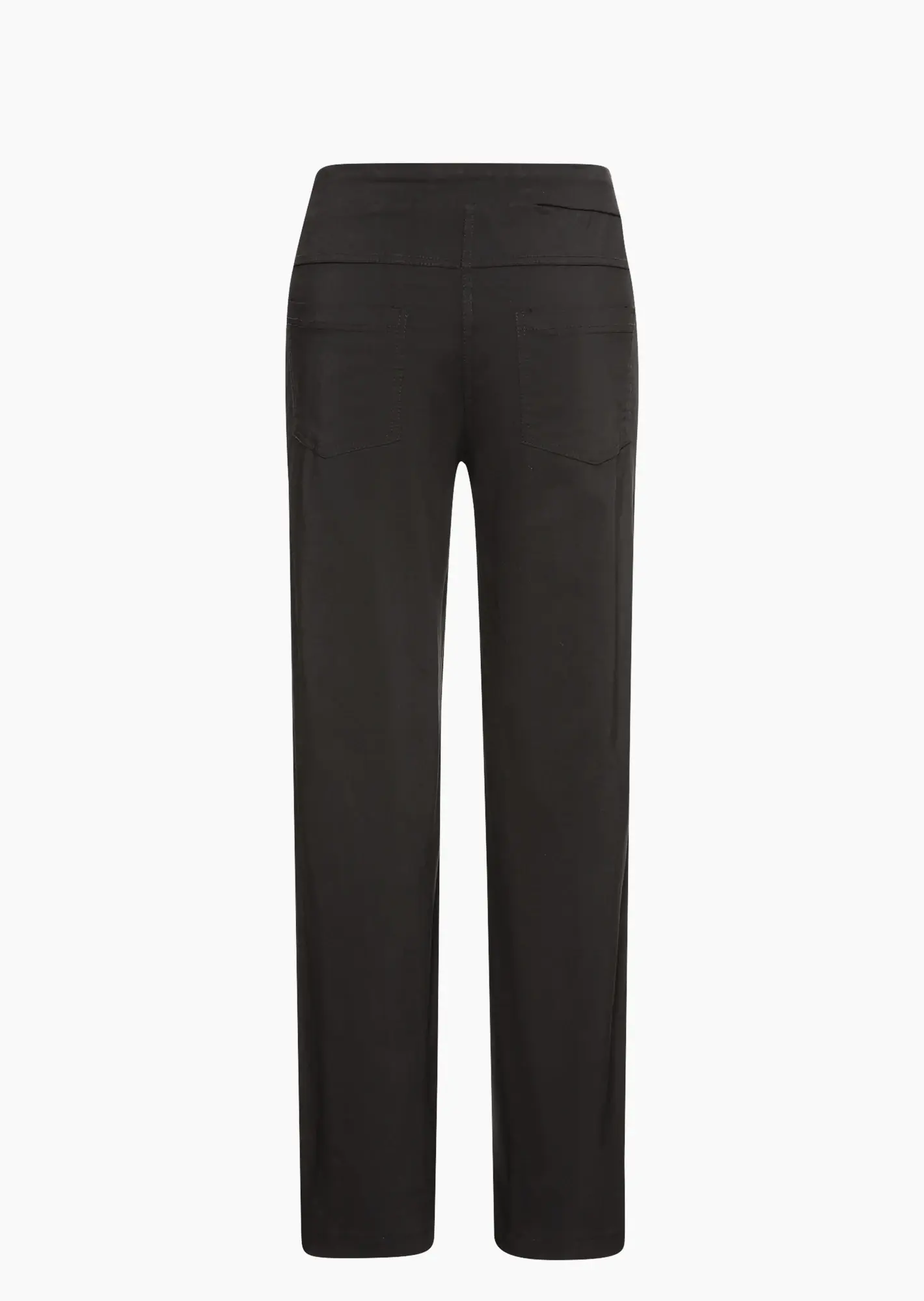 Wide Leg mit dekorativen Reißverschlüssen, schwarz