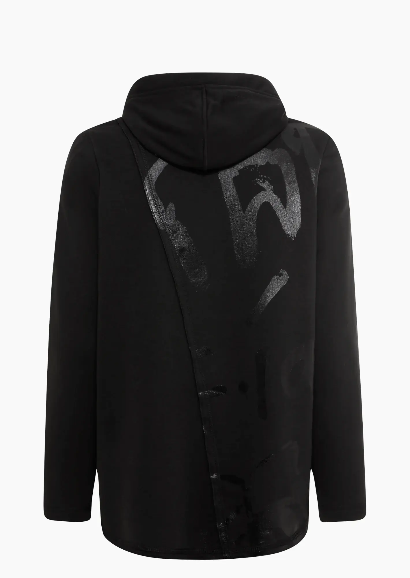 asymmetrischer Sweatpullover, schwarz