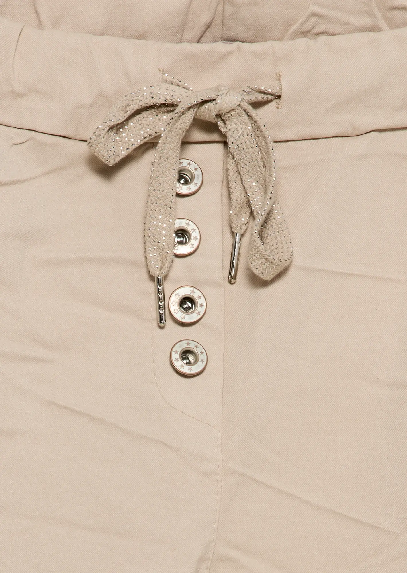 Joggpants mit Knopfleiste, crema