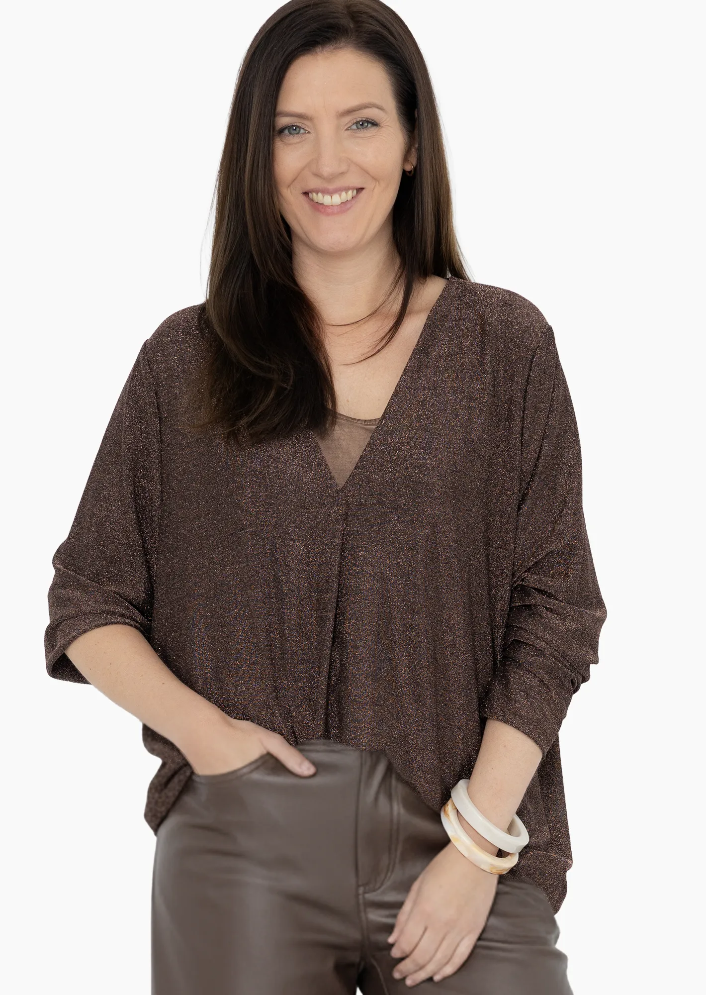 elegantes Shirt, kupfer