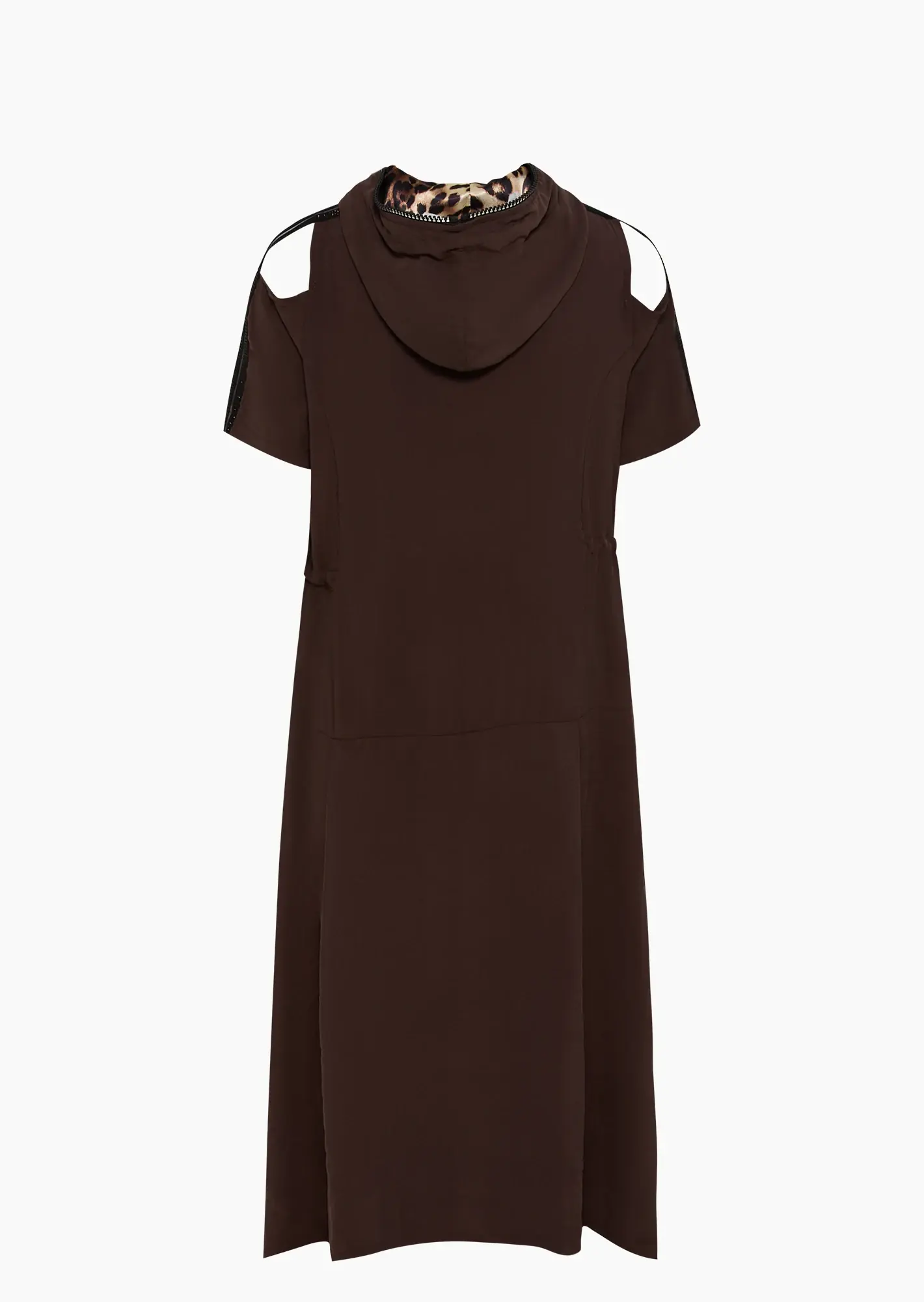 Modal Kleid mit Cut-Outs und Animaldetails, taupe