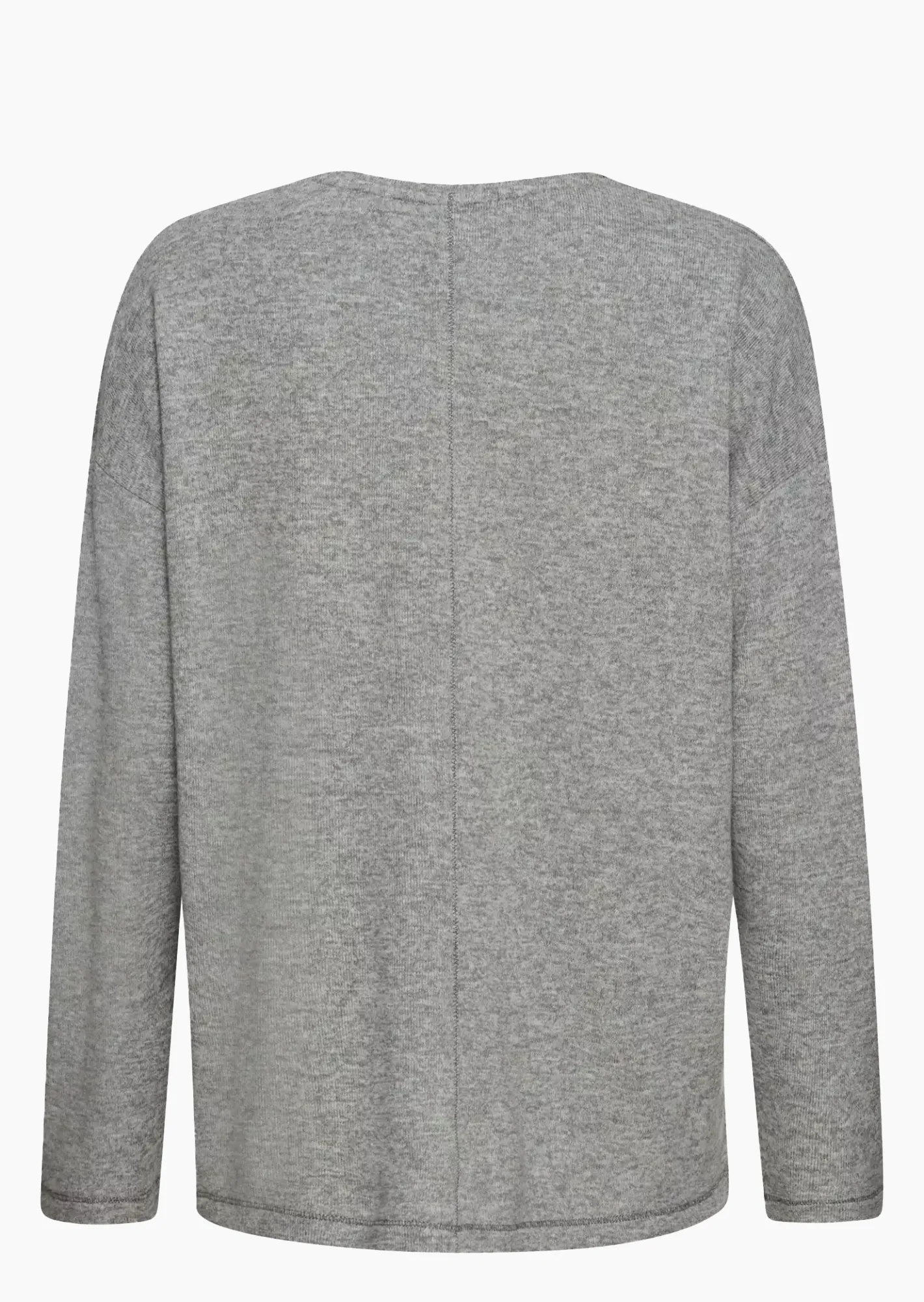 Langarmshirt 'Let's do this', silber-melange