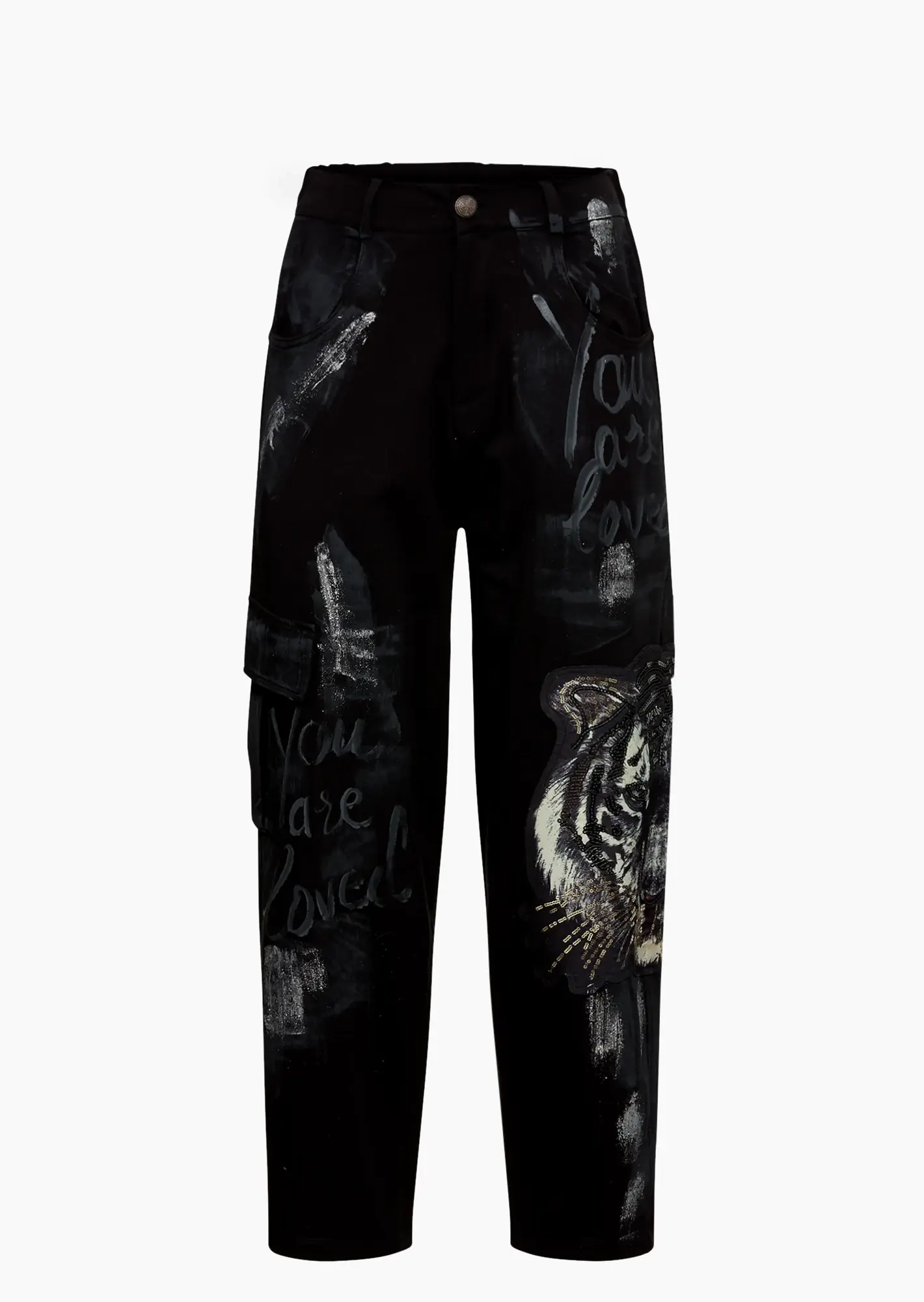 Cargohose 'You are loved', schwarz