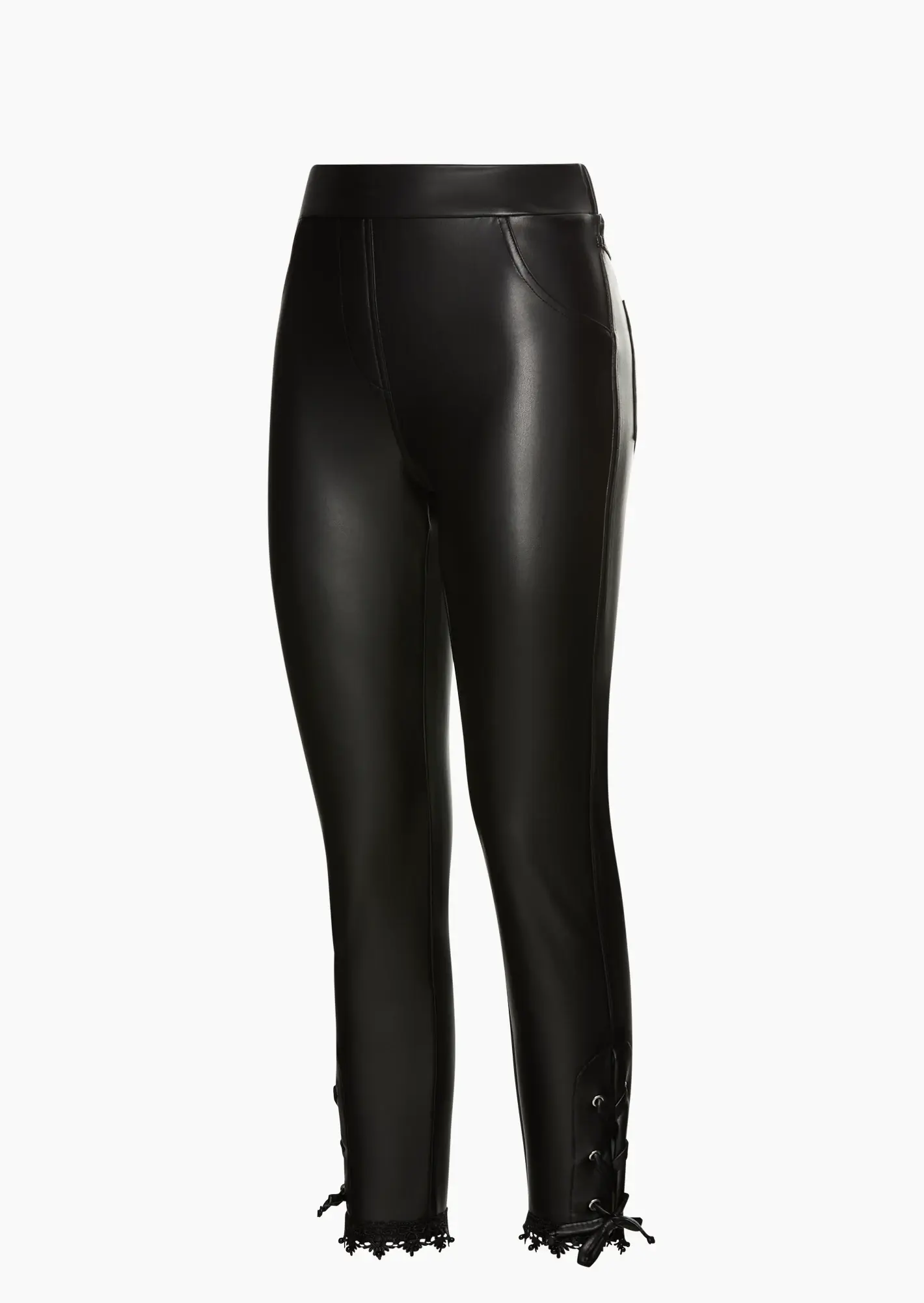 Leggings mit Spitze, schwarz