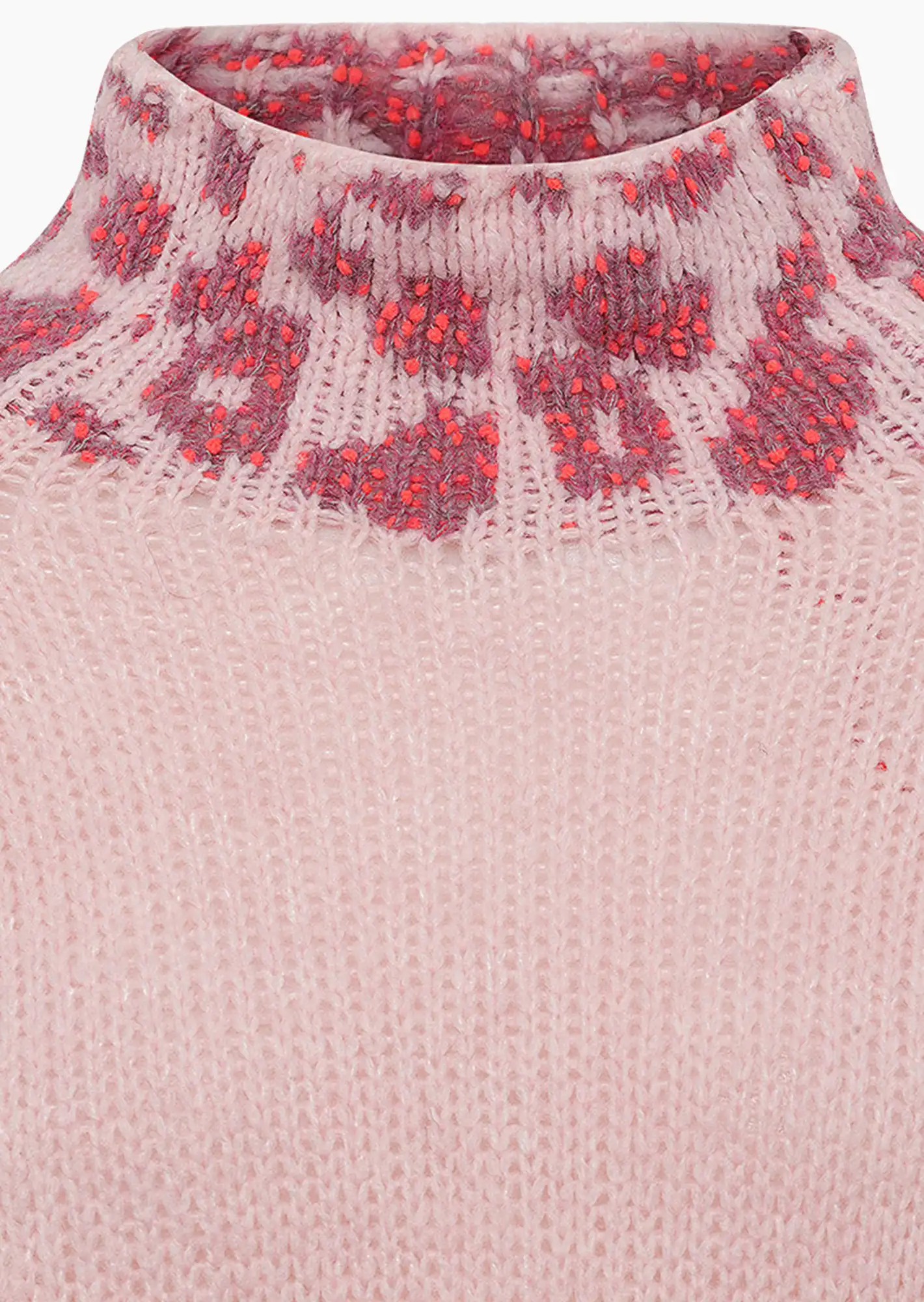 Strickpullover mit Rollkragen, rosenholz