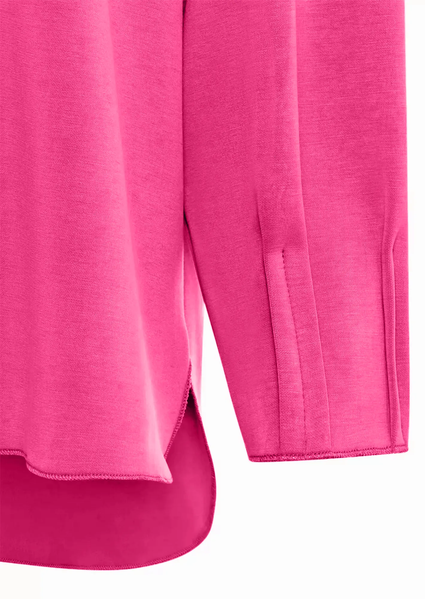 Sweatpullover mit Ziernähten, pink