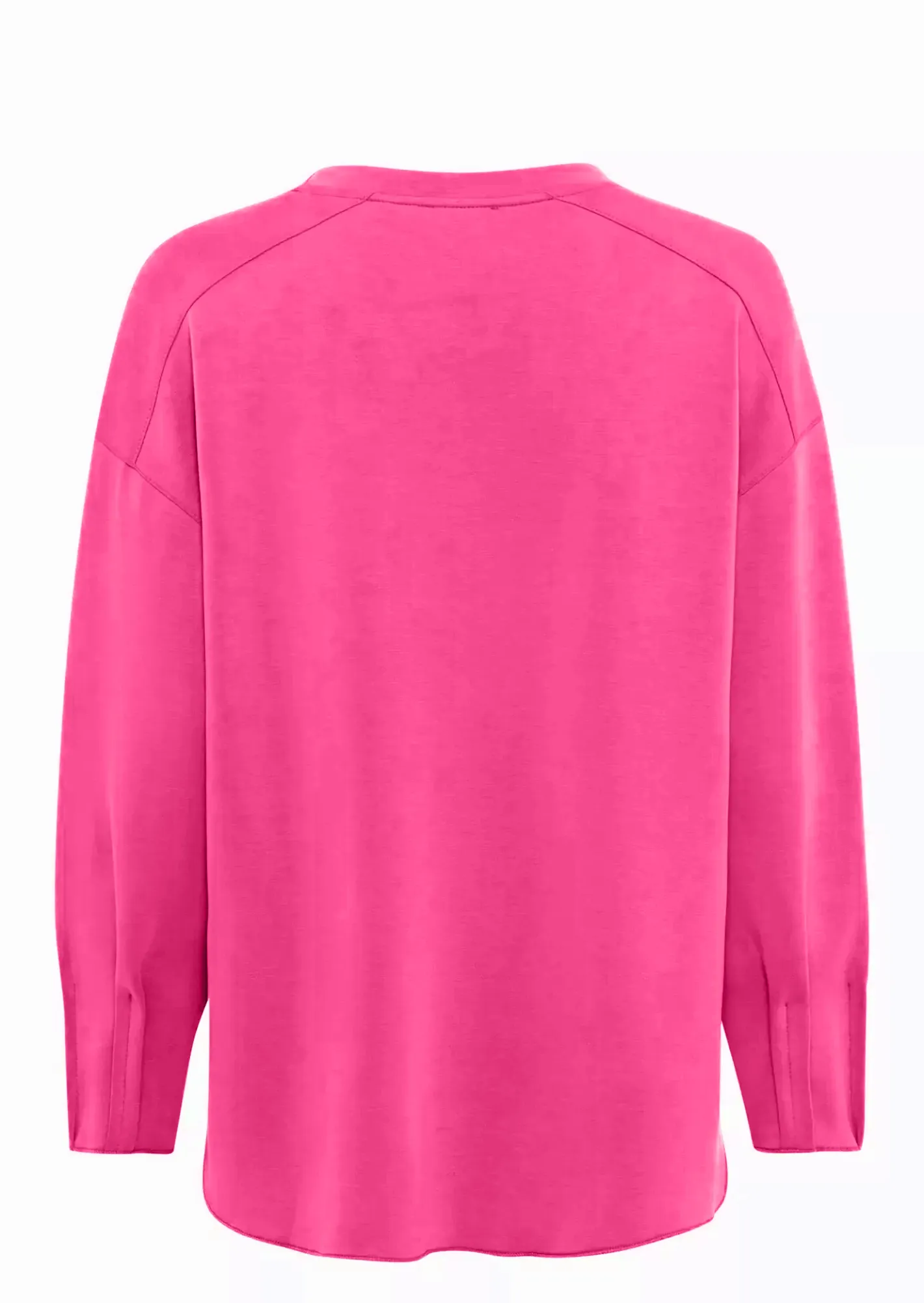 Sweatpullover mit Ziernähten, pink