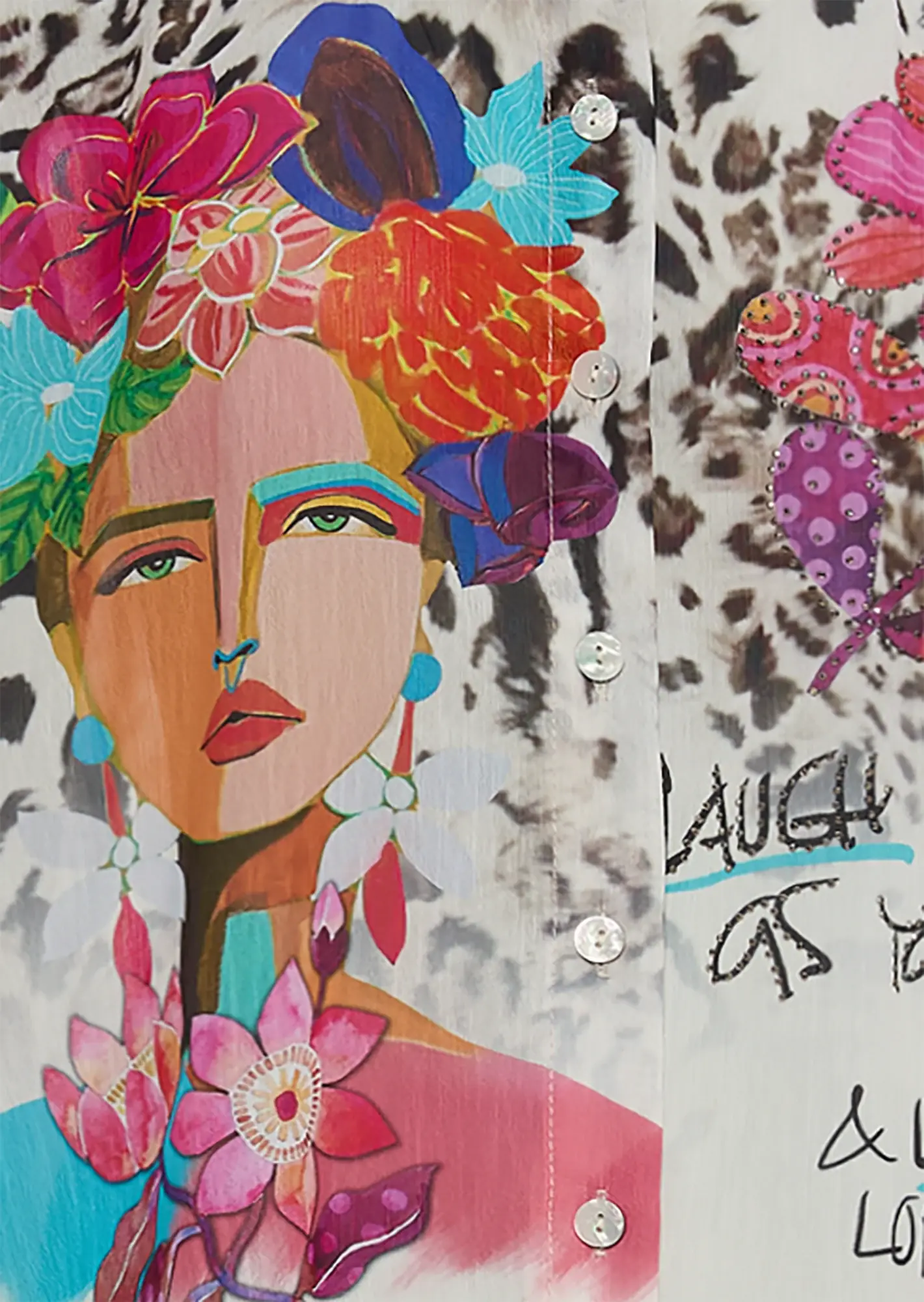 Bluse transparent 'Breathe', bunt