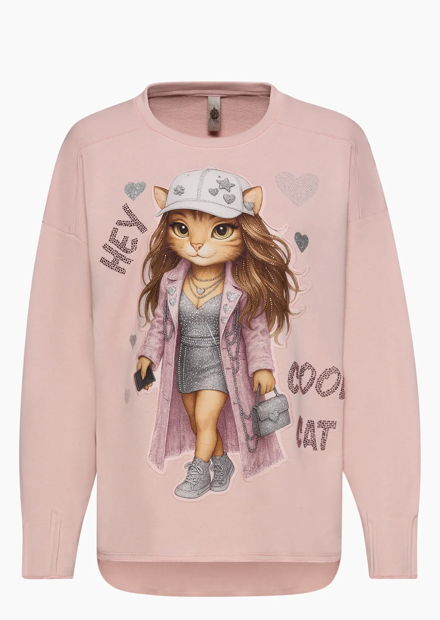 Sweatpullover 'Cool Cat', rosenholz