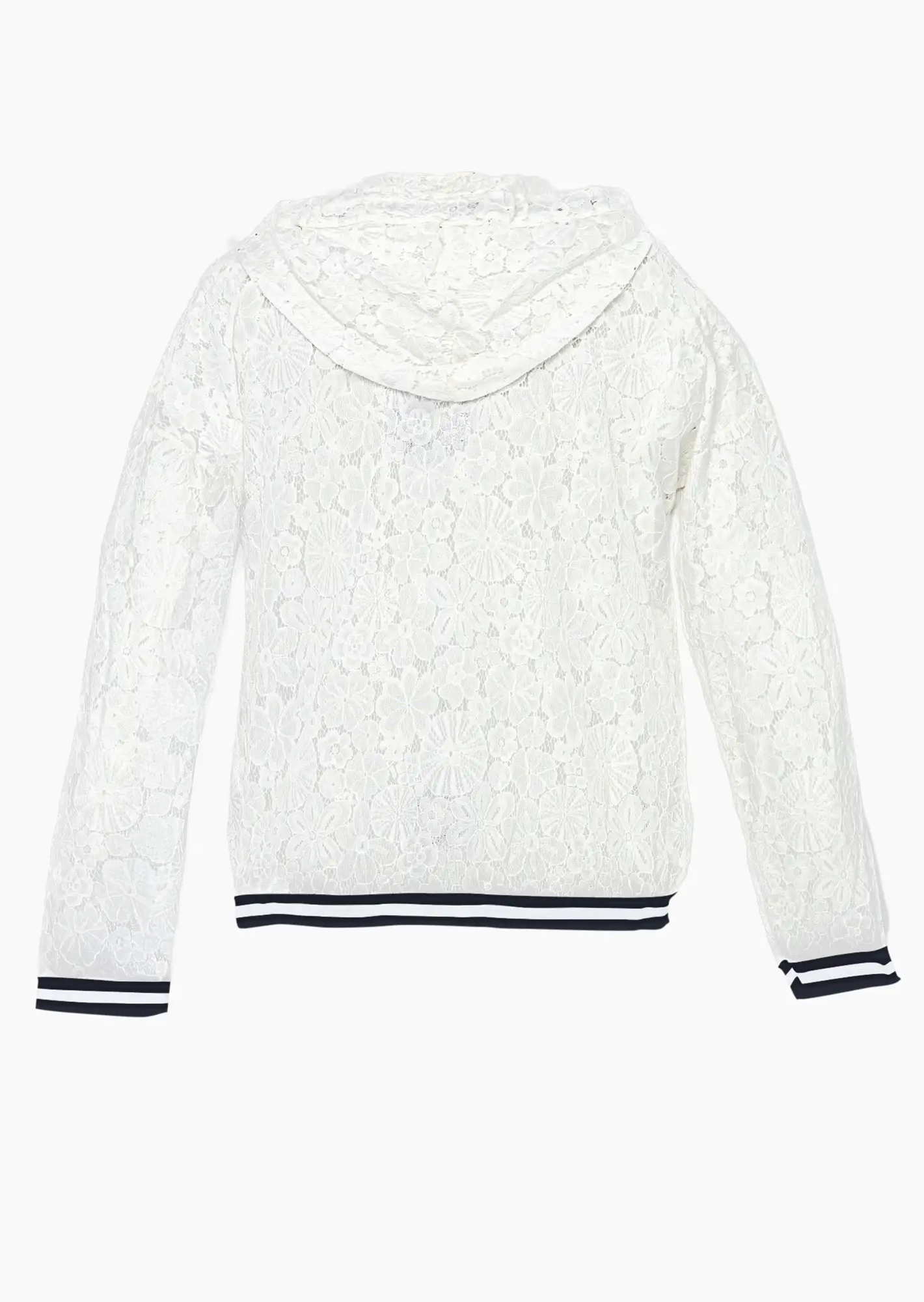 Blusenjacke aus floraler Spitze, offwhite