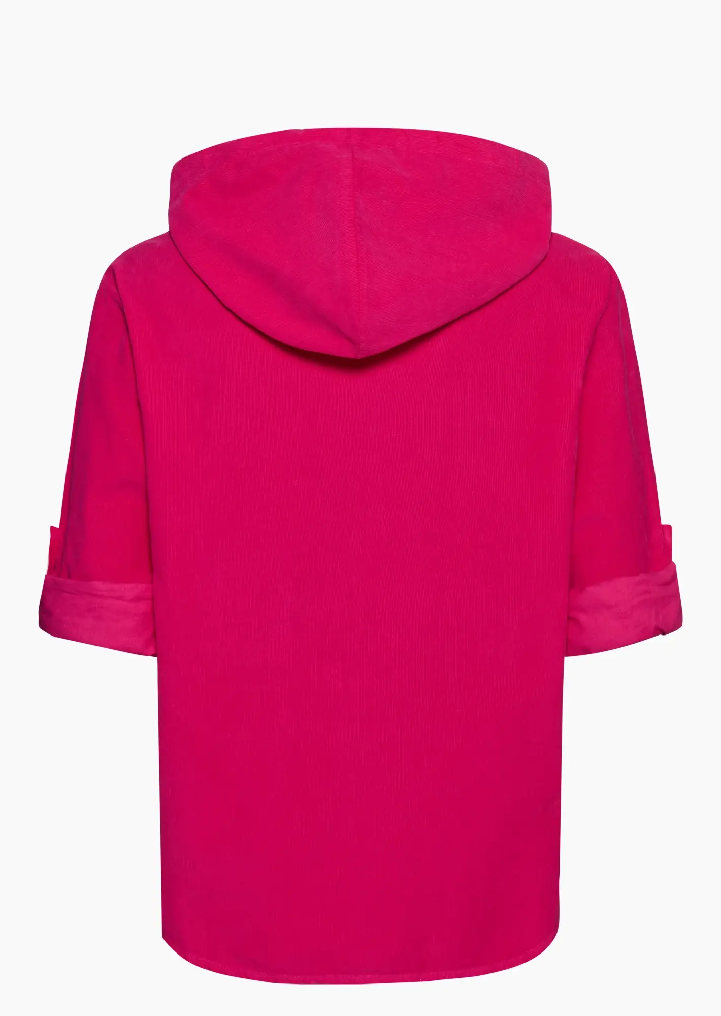 Cordhemd mit Kapuze, pink