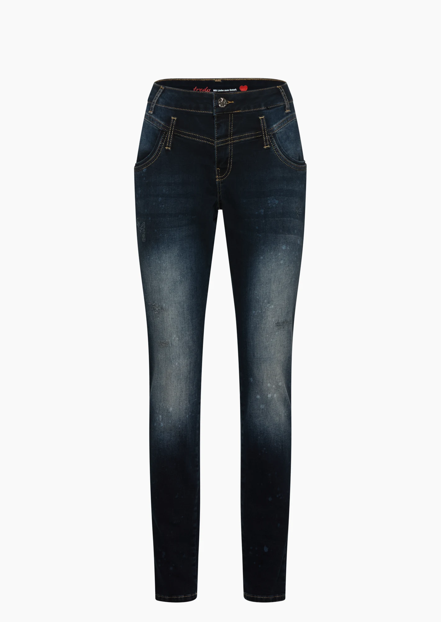 Jeans destroyed, blue black denim