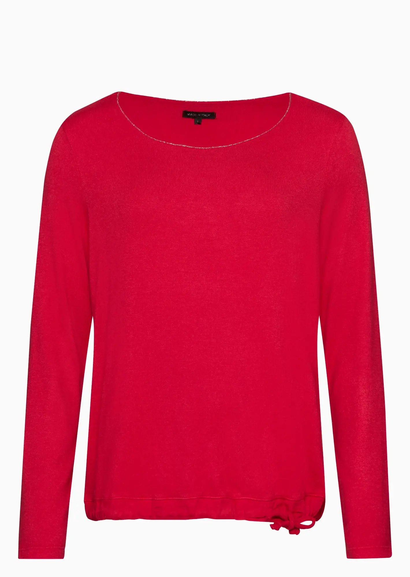 Langarmshirt feingestrickt & Glitzer, tredyrot