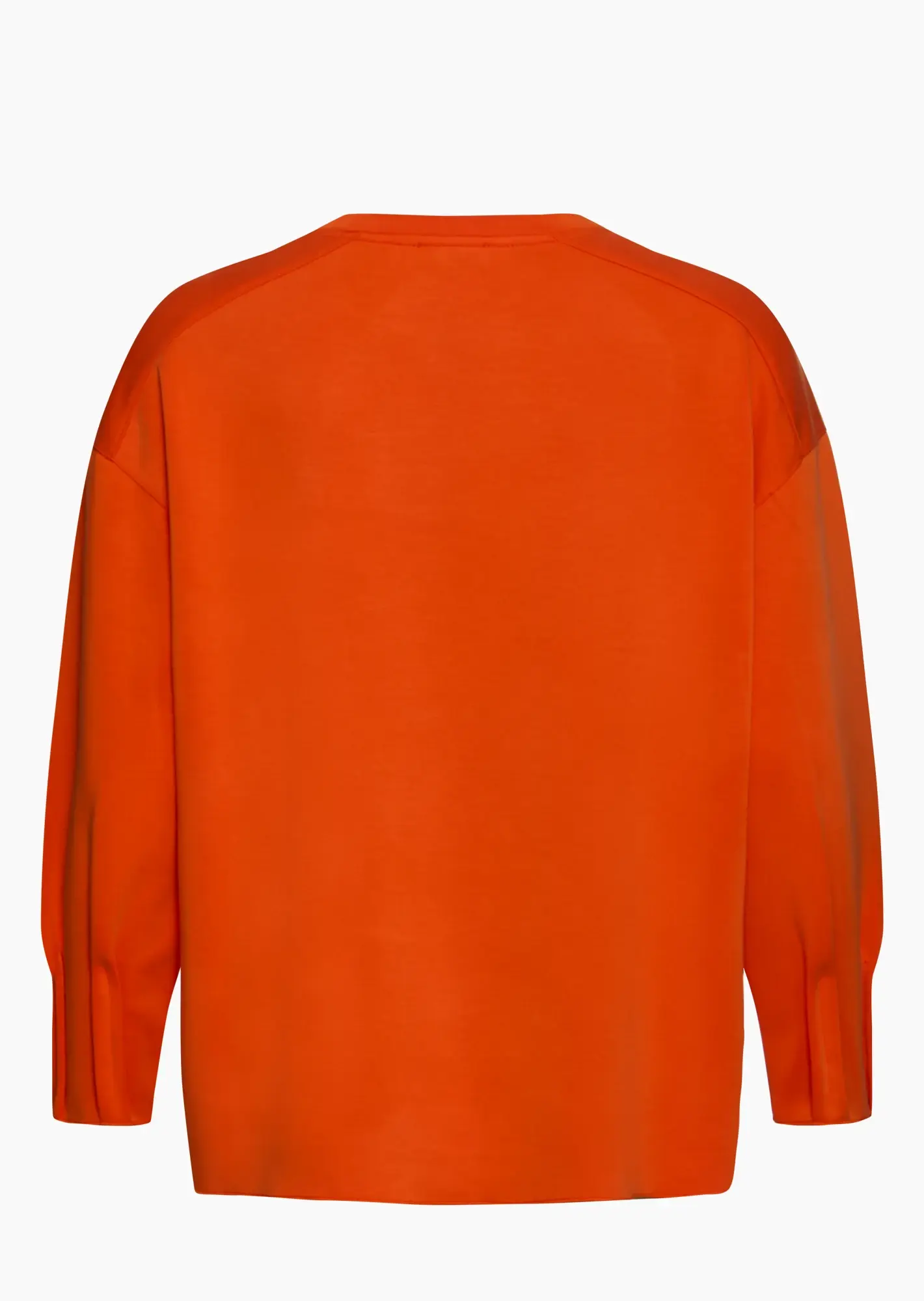 Sweatpullover mit Ziernähten, orange
