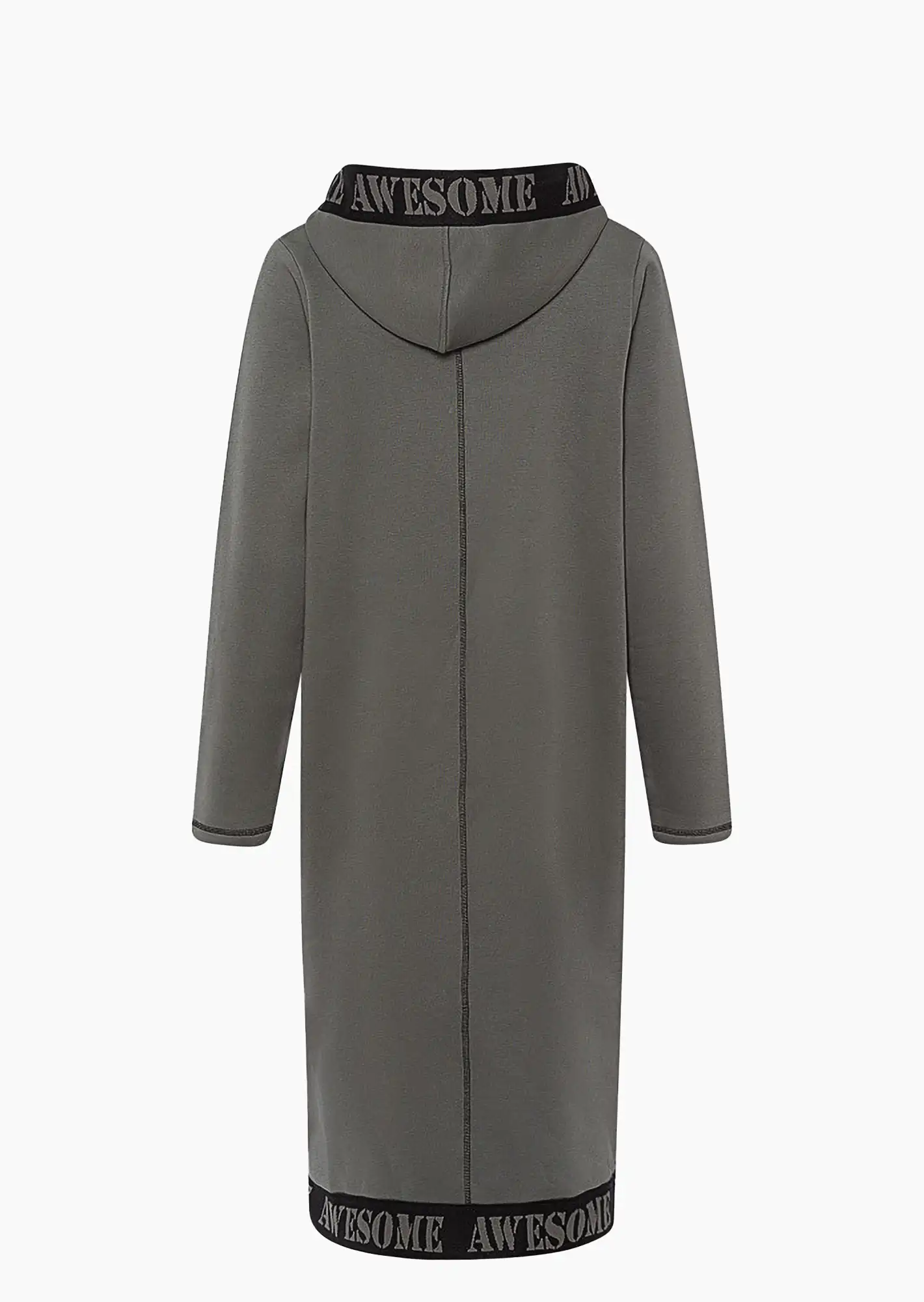 Mantel mit Lettering, oliv