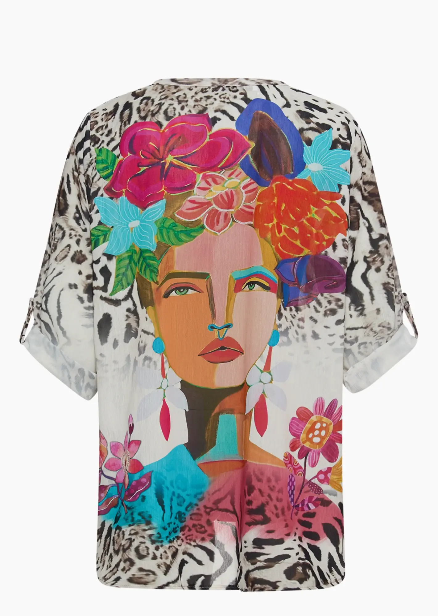 Bluse transparent 'Breathe', bunt