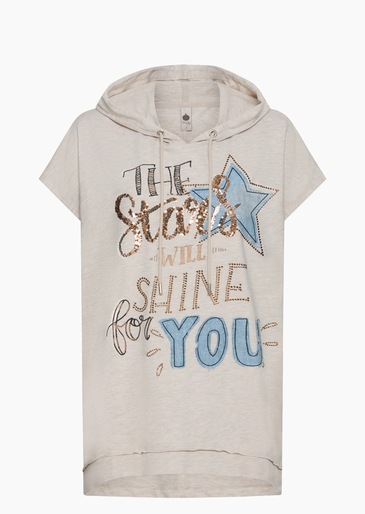Shirt mit Kapuze, sand-melange