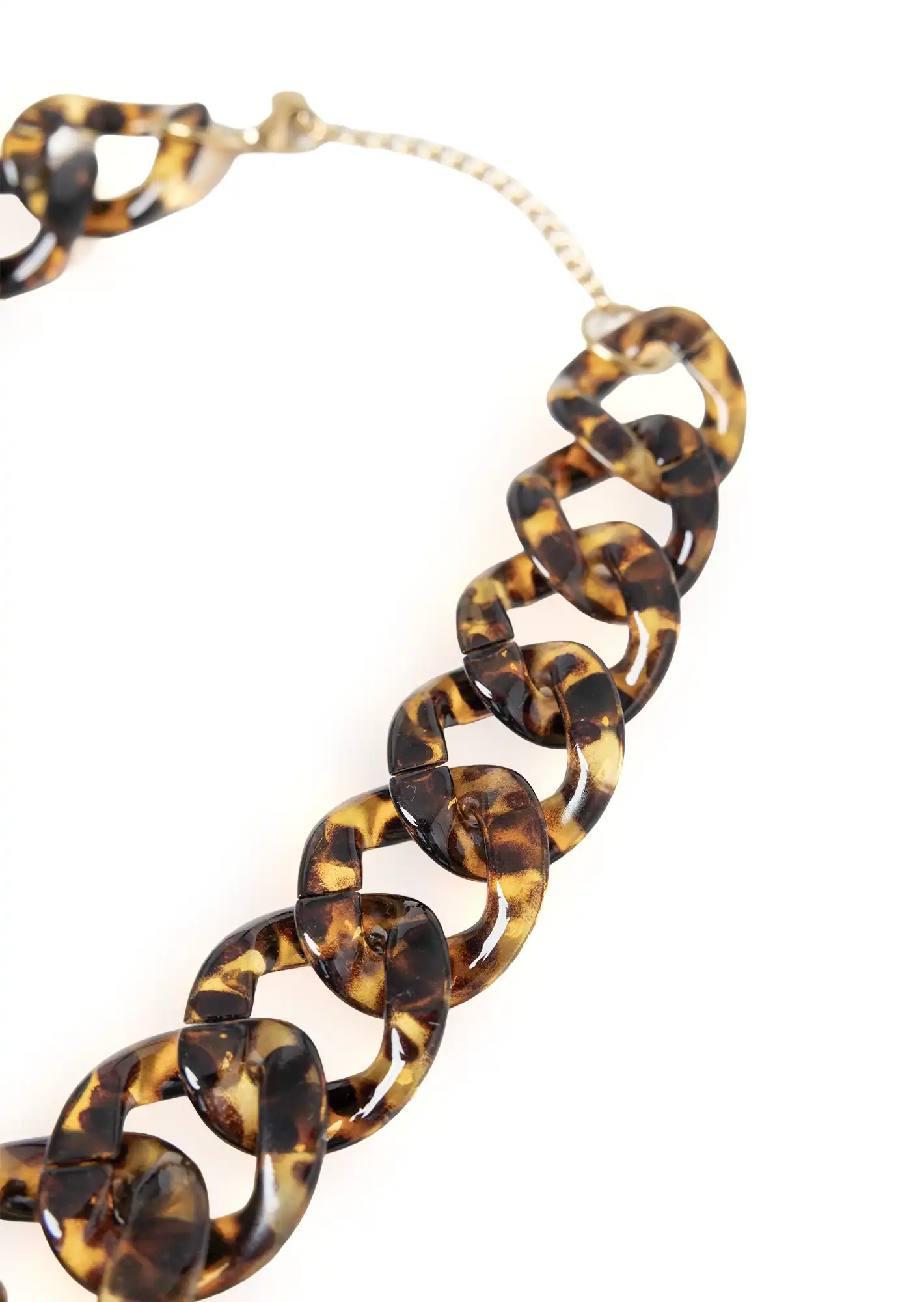 Kette gemustert, braun-gold