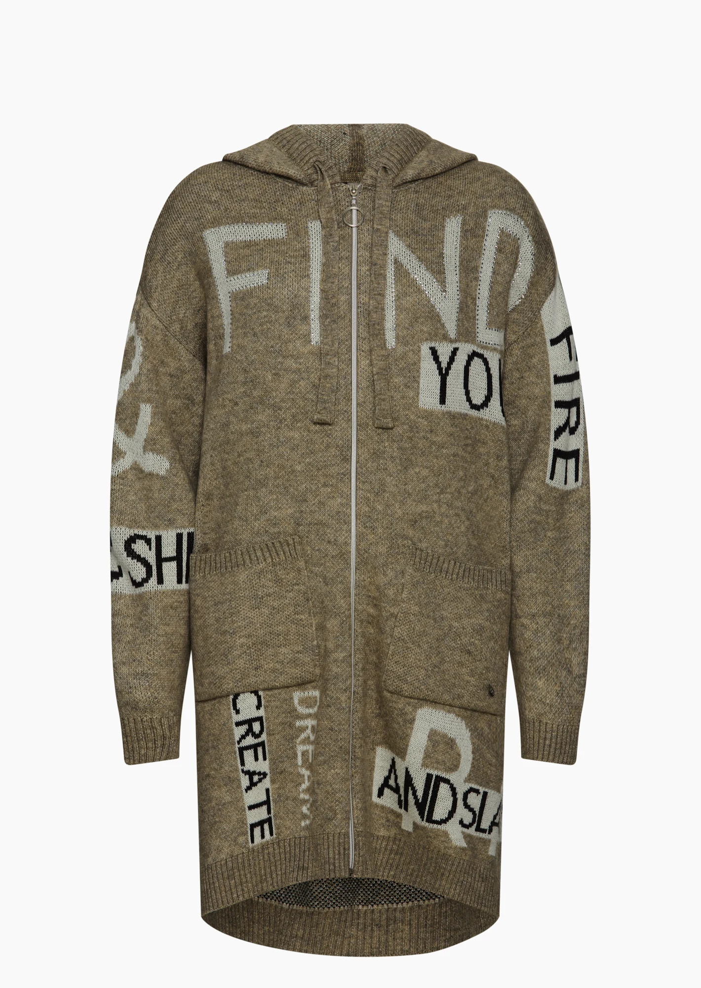 Strickmantel, pepper