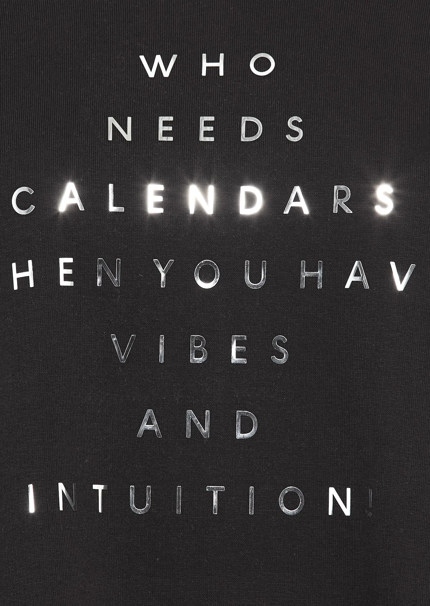 Sweatpullover 'Calendars', schwarz