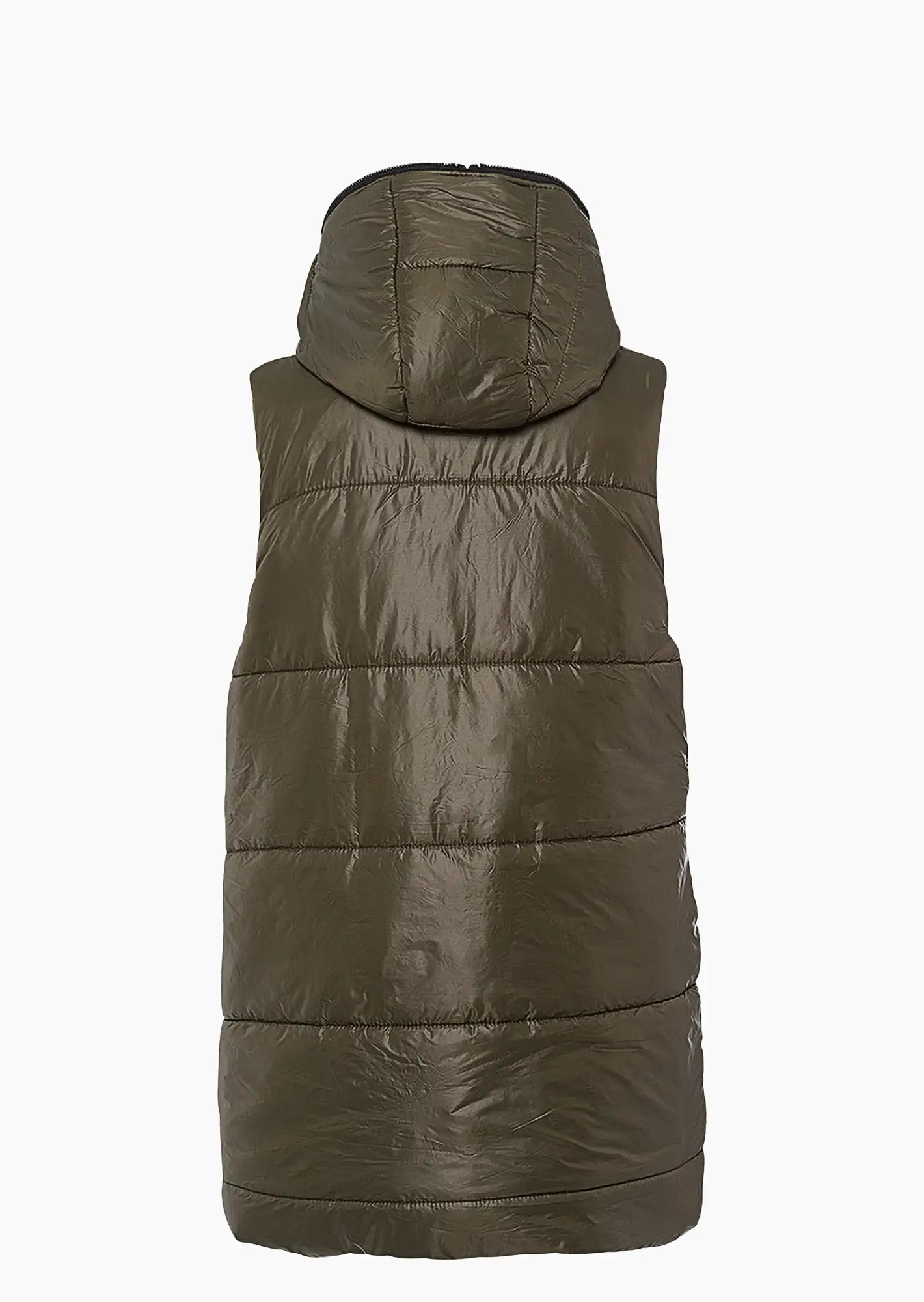 Steppweste mit Lettering, oliv