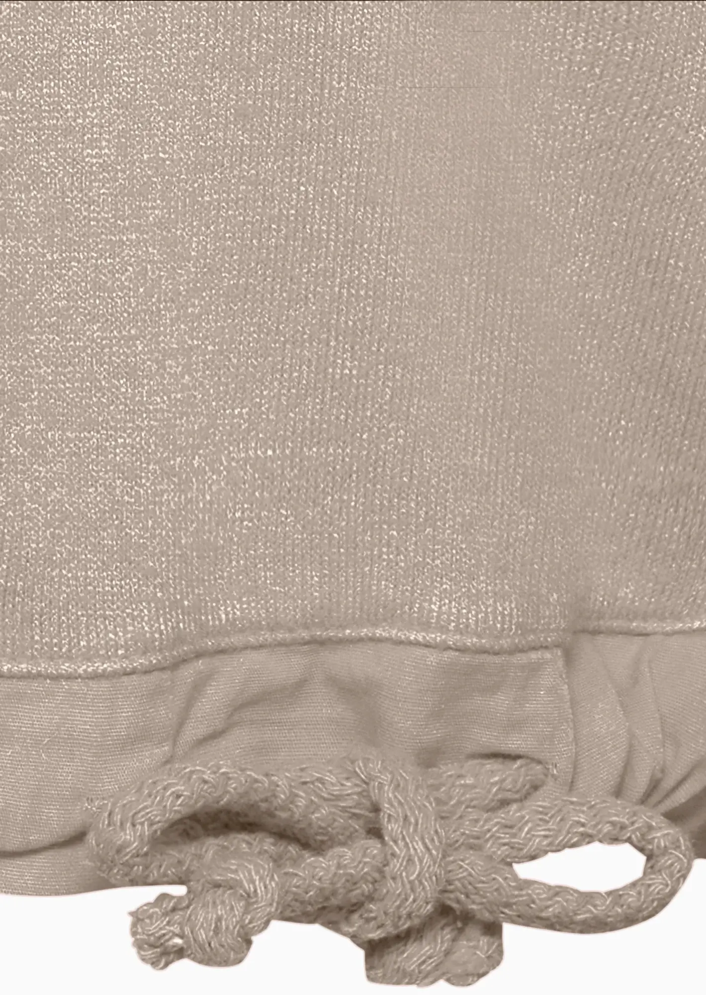 Langarmshirt feingestrickt & Glitzer, crema