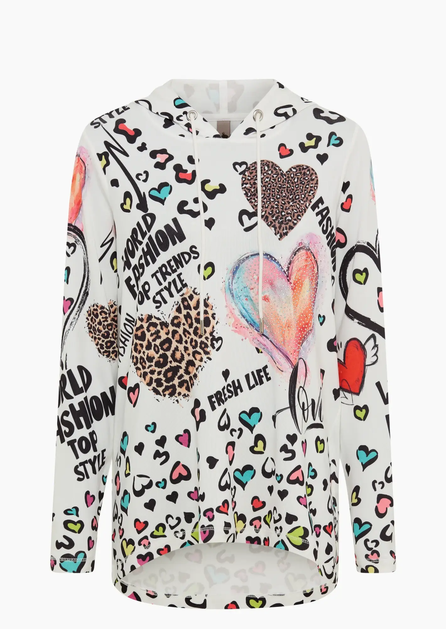 Shirt im Alloverprint, offwhite