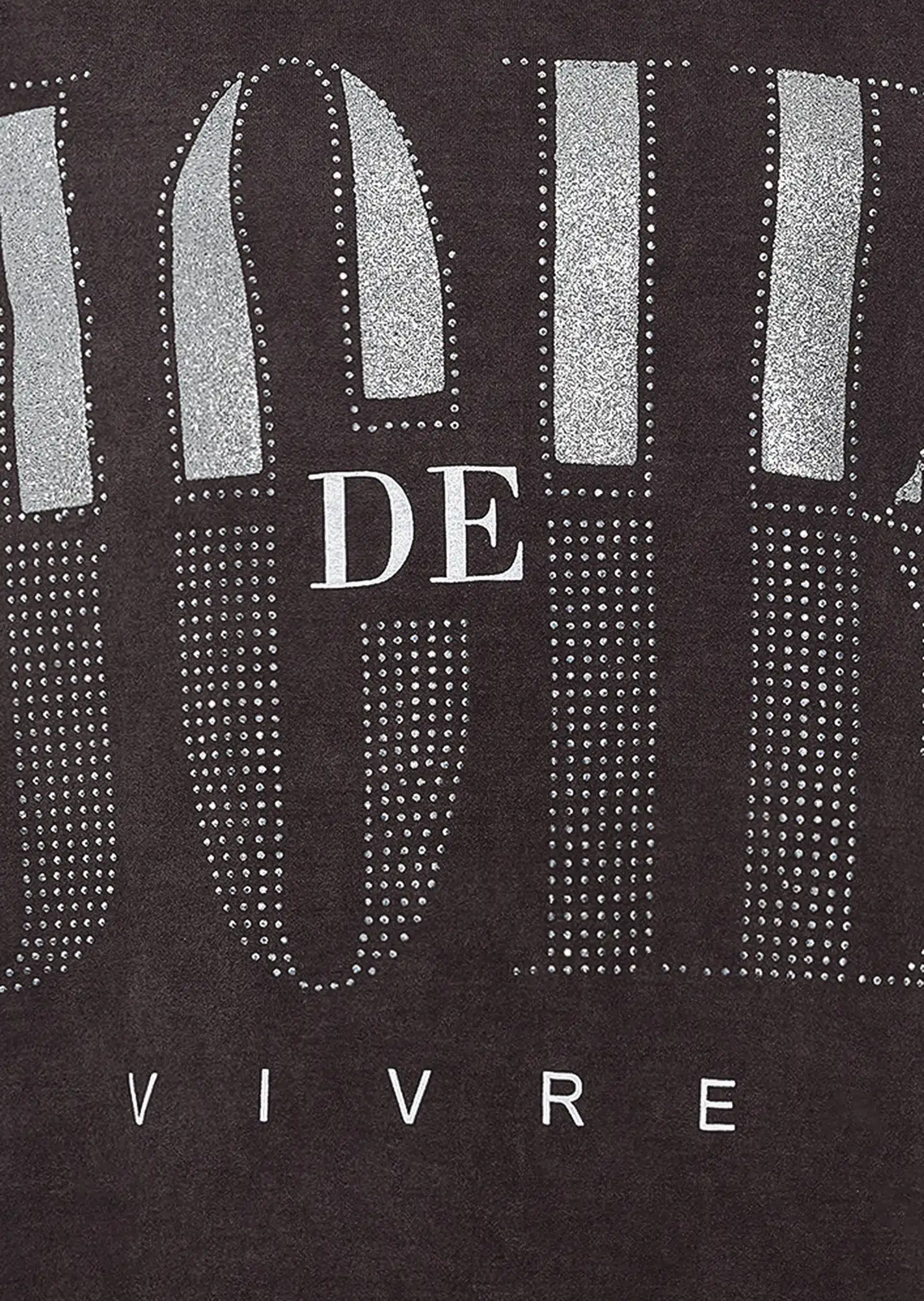Langarmshirt 'Joie de vivre', café