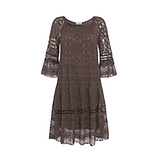 Kleid mit Spitze, taupe 