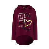 Sweatpullover 'Happy', burgund 