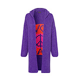 Strickjacke mit Lettering, violett 