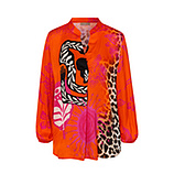 Bluse im Alloverprint, orange flash 