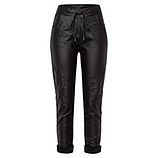 Joggpant in Leder-Optik, schwarz 