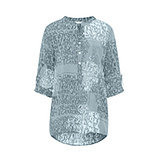 Bluse im Alloverprint, silber 