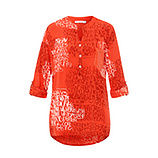 Bluse im Alloverprint, orange flash 