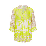 Bluse im Alloverprint, lime 