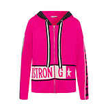 Strickjacke 'Be strong', pink flash 