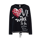 Sweatpullover 'Love', navy 