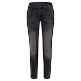 Jeans mit Nieten, black denim 