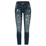 Jeans 'destroyed', blue denim 