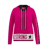 Strickpullover 'Be strong', pink flash 