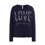 Shirt 'Love', navy 