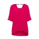 Bluse mit raffiniertem Rücken, pink flash 