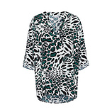 Bluse im Alloverprint, forest green 