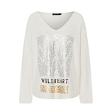 Strickpullover 'Wild heart', crema 