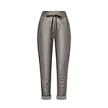 Joggpants in Leder-Optik, metallic 