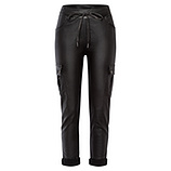 Joggpants in Leder-Optik, schwarz 